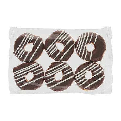 Chocolate Ring Donuts 6 x 50g