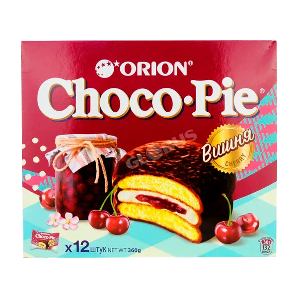 Печенье Orion Choco Pie вишня 12шт 360г