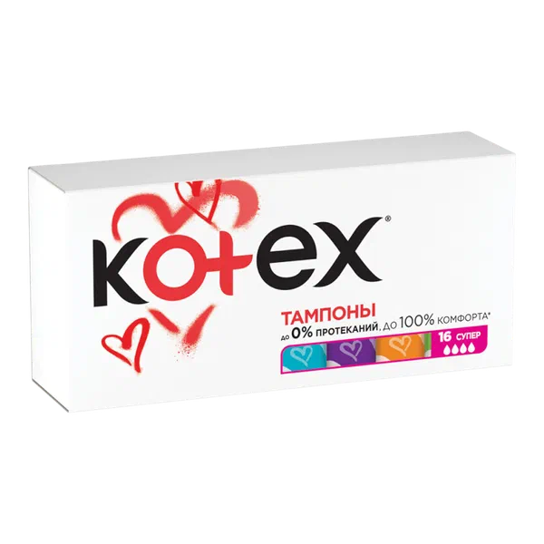 Kotex Super  гиг тампондору 16 д. 