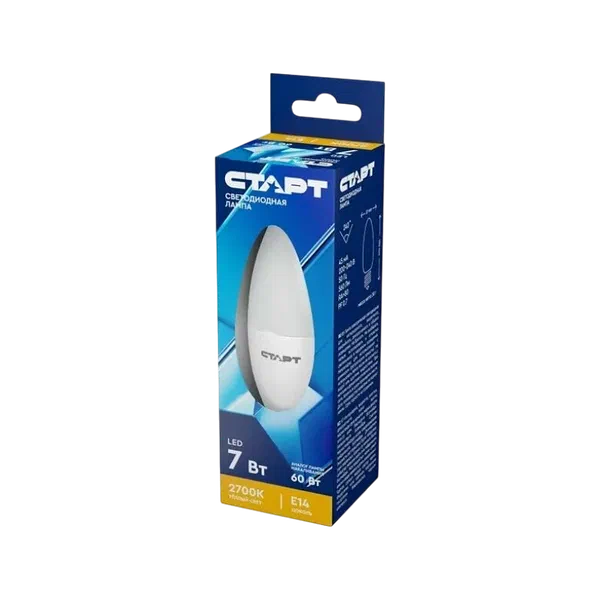 Старт ECO LED Candle 7W E14 3000К жарык/диод лампочкасы