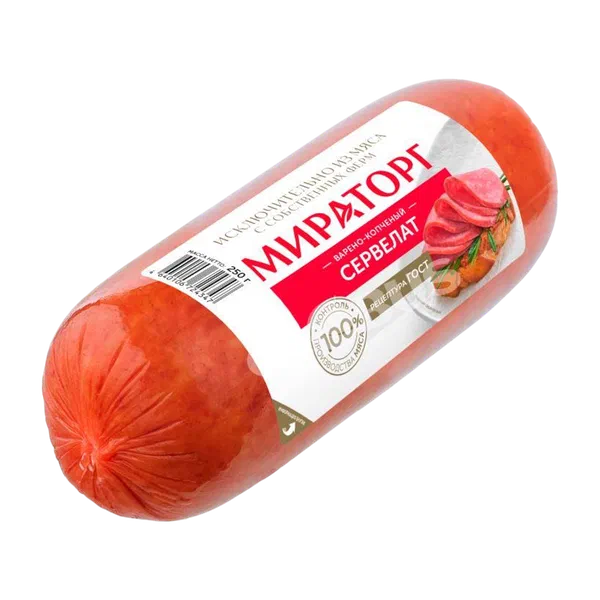 Колбаса Мираторг Сервелат ГОСТ 375г РЦ
