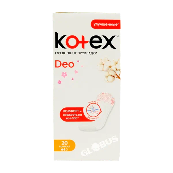 Прокладки ежедн Kotex Нормал Deo 20шт