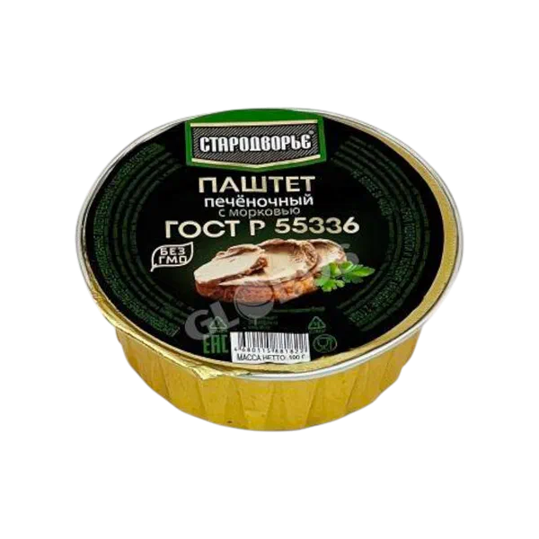 Паштет Стародворье печеночный с морковью ГОСТ 100г ал/б