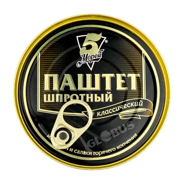 Паштет шпротный 5 Морей 160г ж/б