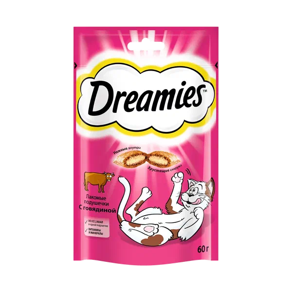 Лакомство д/кошек Dreamies с говядиной 60г