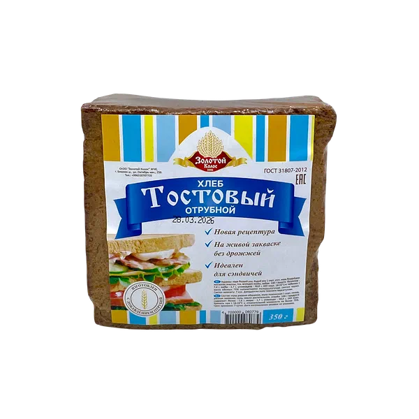 Хлеб Тостовый отрубной 350г Золотой Колос