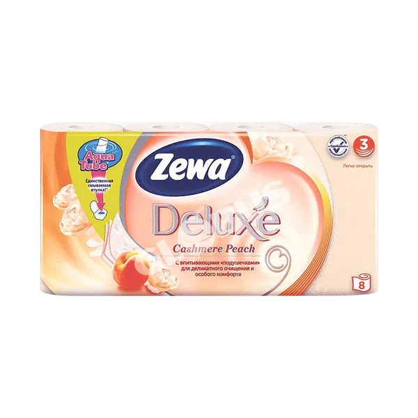 Бумага туал Zewa Deluxe Cashmere Peach 3сл 8рул