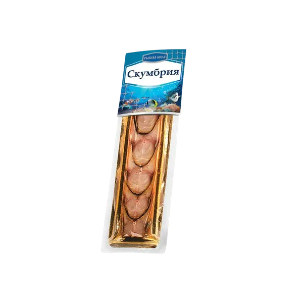 Рыба Атлантика Скумбрия косичка холодного копчения 200гр в/у Россия