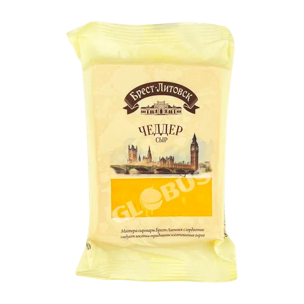 Сыр Брест-Литовск чеддер 45% фас 200г РЦ