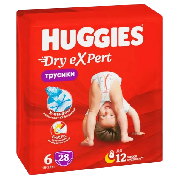 Трусики детск Huggies Dry Expert 6 28шт