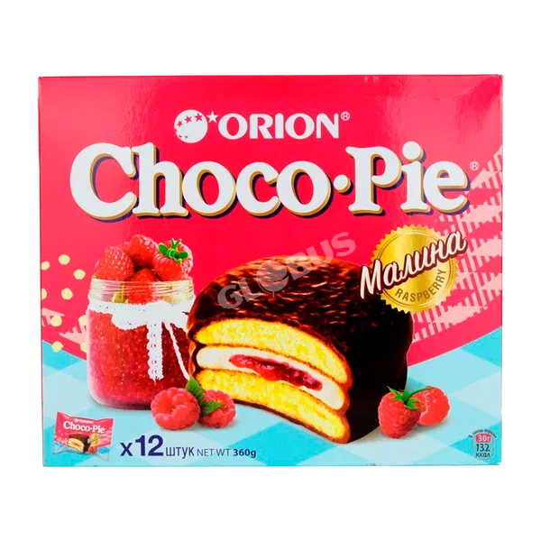 Печенье Orion Choco Pie малина 12шт 360г