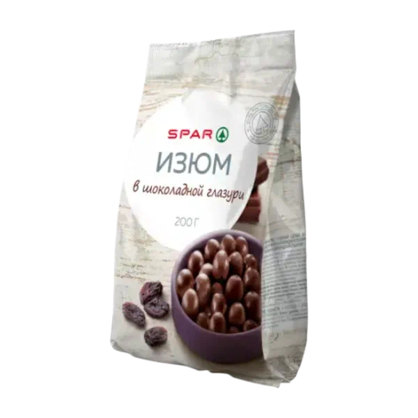 Изюм SPAR в шок. глазури 200г м/уп SPR1