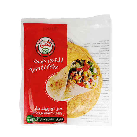 Yummy spicy tortilla bread