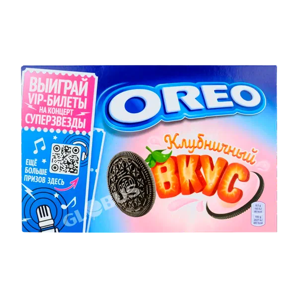 Печенье Oreo клубничный вкус 228г Россия 12