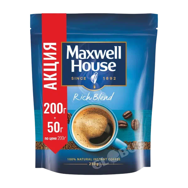 Кофе Maxwell House раств 250г д/п