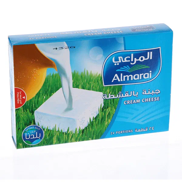 ALMARAI.SQR CHEESE CRM12P 216G - SQUARE CREAM CHEESE 12 PORTIONS