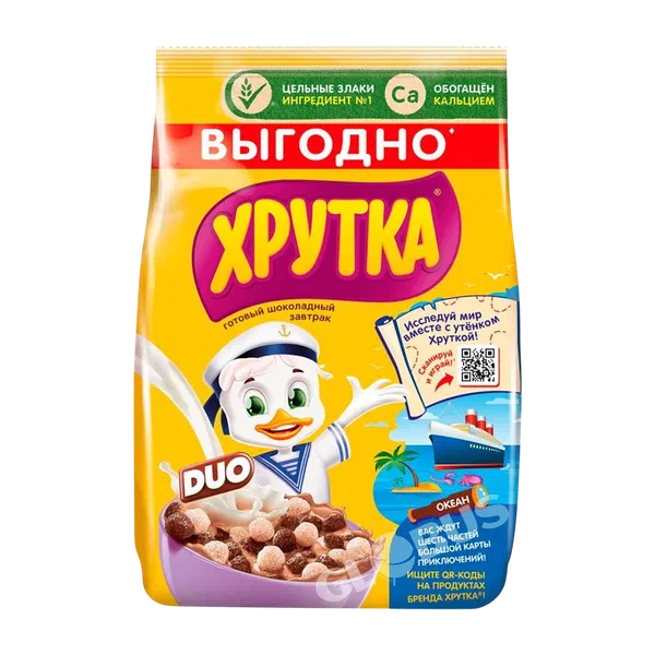 Шарики кукуруз Хрутка Duo шок 650г м/уп