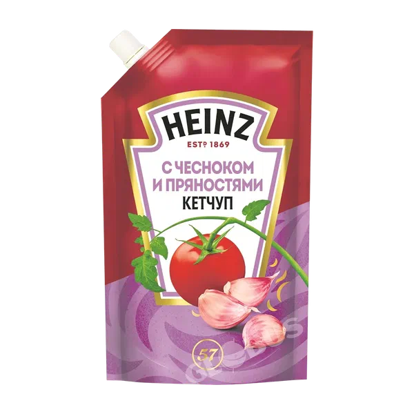 Кетчуп Heinz с чесн. и пряностями 320г д/п GL