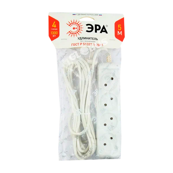 Удлинитель ЭРА 4*5м б/з