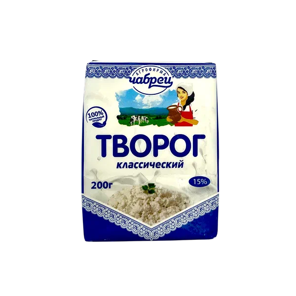 Творог Чабрец классический 15% 180г перг/б ЗМЖ