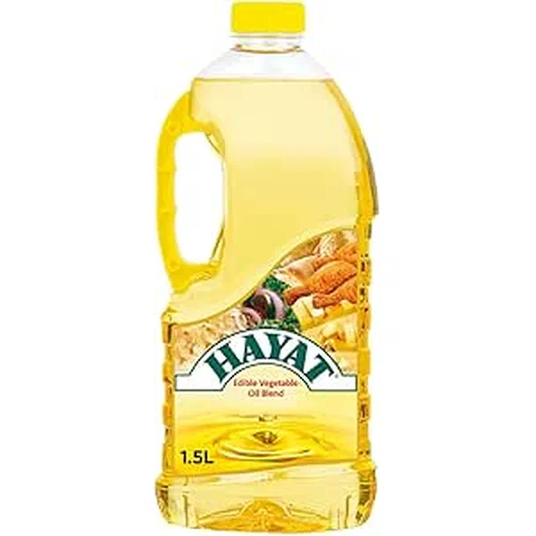 HAYAT COOKING AND FRYING BLENDED VEGETABLE OIL 1.5 LITER