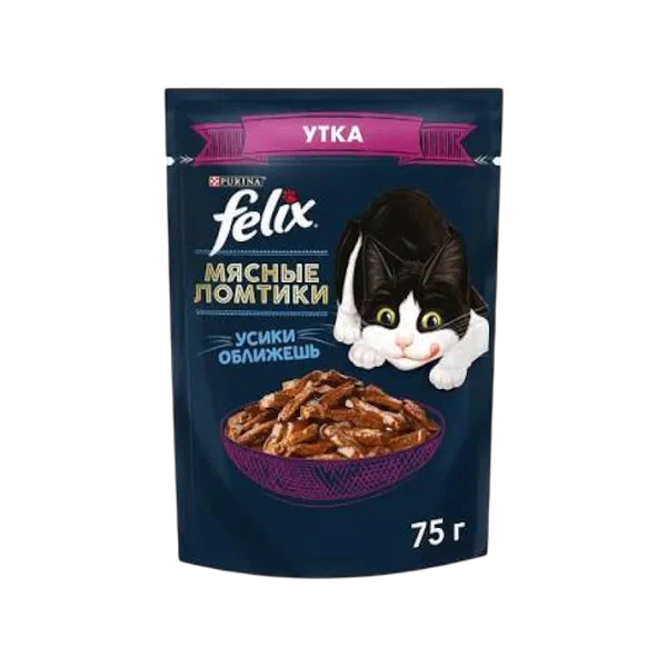 Felix мясные ломтики утка мышык азыгы 75г
