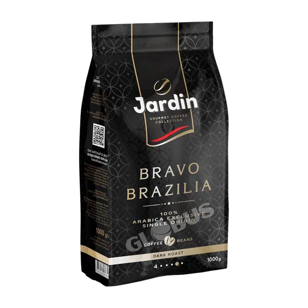 Кофе Jardin Bravo Brazilia в зернах 1кг д/п