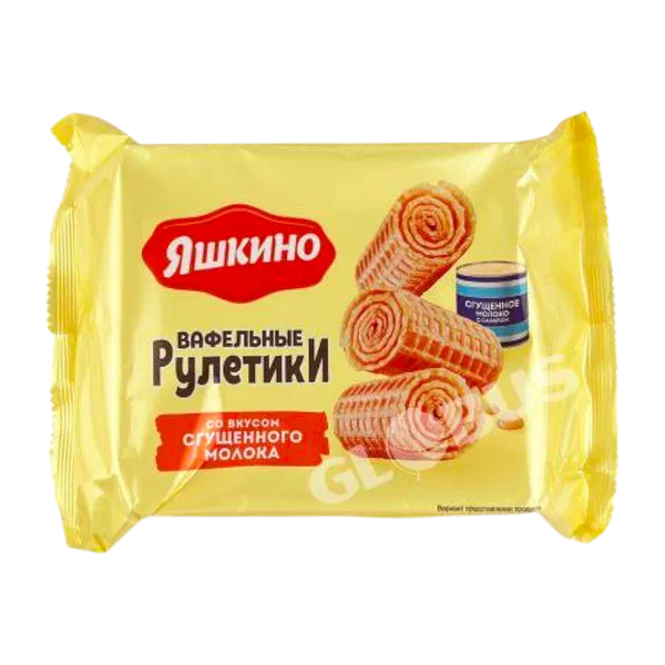 Вафельные рулетики Яшкино со сгущен.молоком 160г
