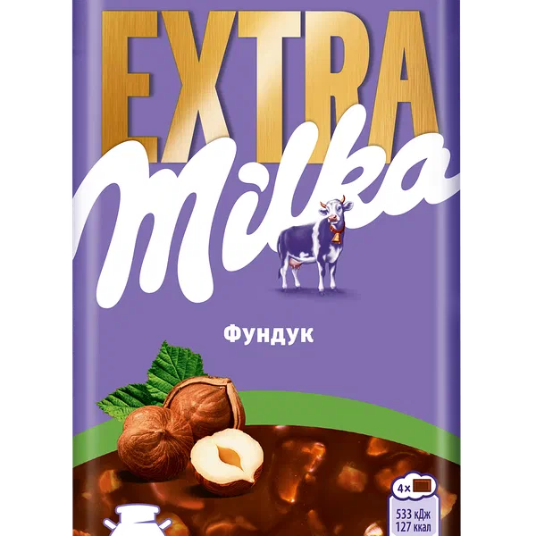 Шоколад Milka Extra мол.с фундуком 140г