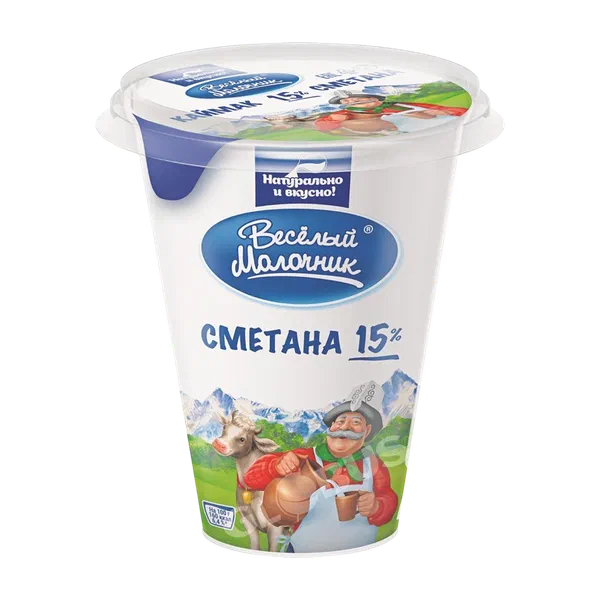 Сметана ВМ 15% 300г Бишкексут