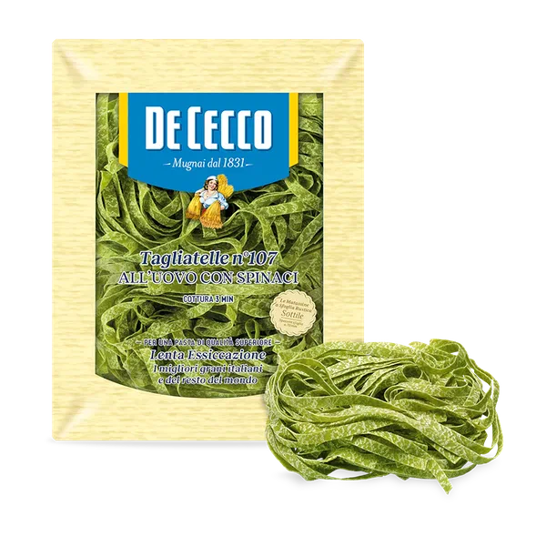 Макароны De Cecco Тальятелле Алл'уово №107 яич.со шпин. 250г