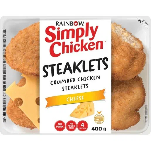 Simply Chicken Cheese Steaklets 400g