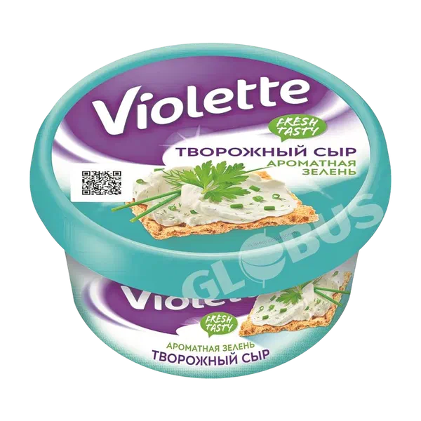 Сыр Violette творожный с зеленью 140г