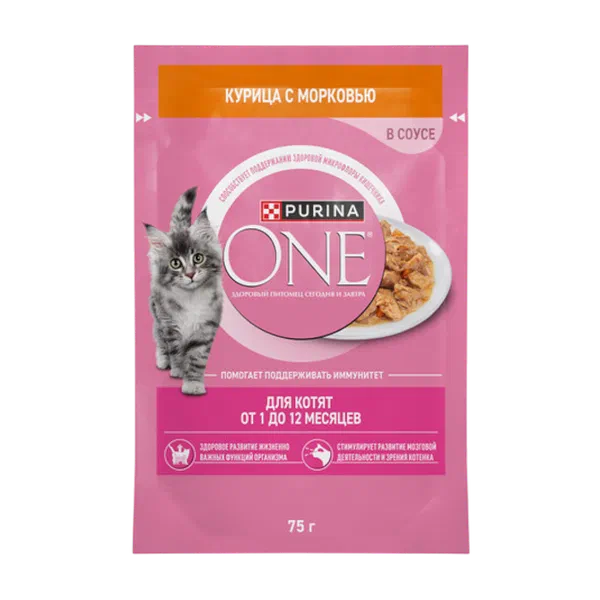 Purina One курица/морковь мышык азыгы 75г