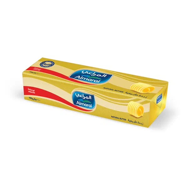 ALMARAI NATURAL UNSALTED BUTTER 100G - ALMARAI NATURAL UNSALTED BUTTER SMALL