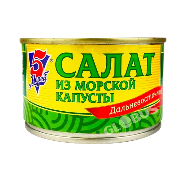 Салат 5Морей из морской капусты 220гр ж/б