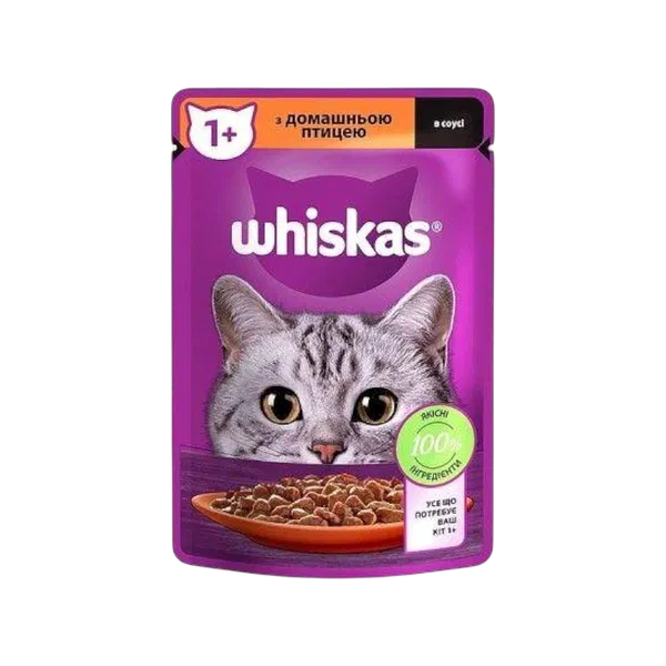 Whiskas дом птица в соусе мышык азыгы 85г
