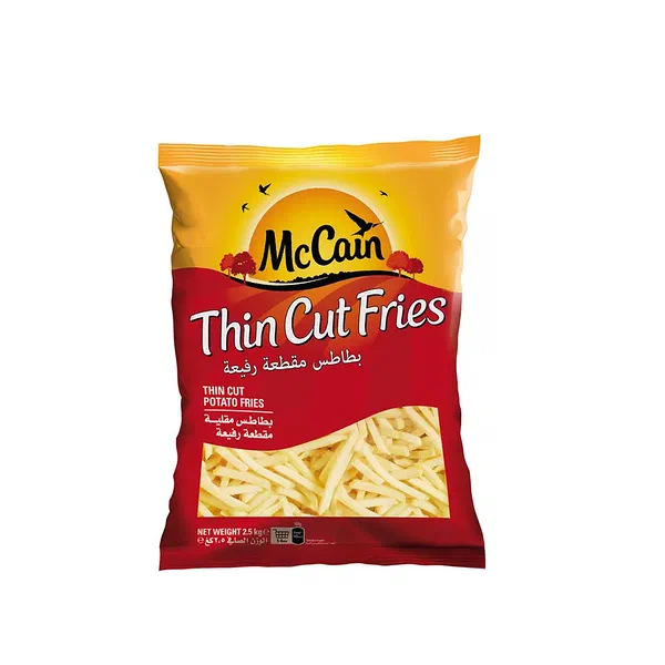 MCCAIN THIN CUT CRISPY FRENCH FRIES LARGE PACK 2.5KG