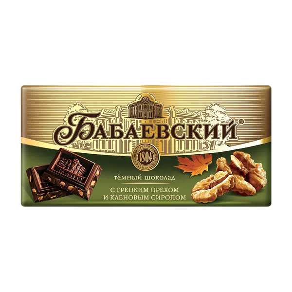 Шоколад Бабаевский темный орех клен. сироп 75г ОК