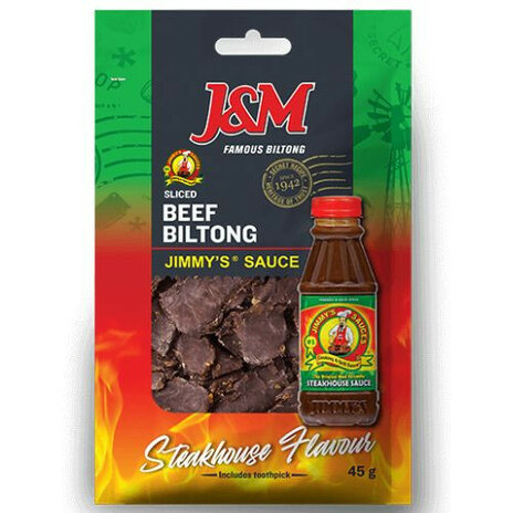 Beef Biltong Sliced Jimmy’s Sauce 45g
