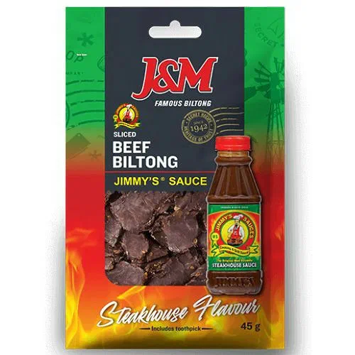 Beef Biltong Sliced Jimmy’s Sauce 45g