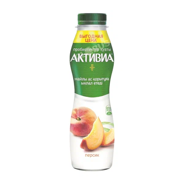 Йогурт питьевой Danone Активиа персик 2,1% 650г п/б