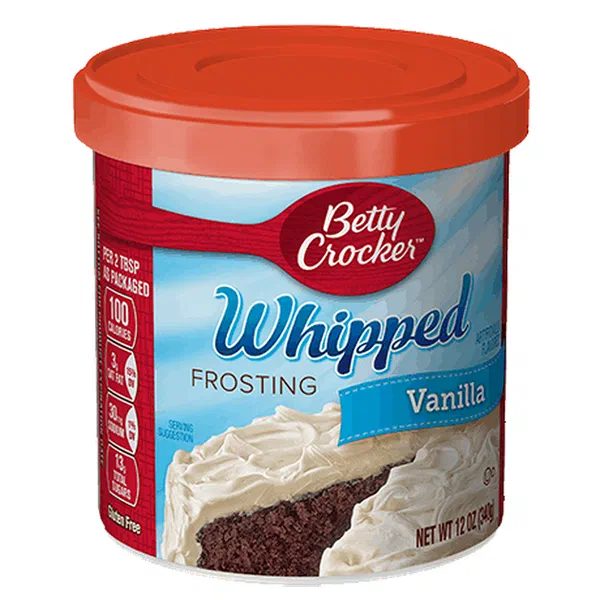 BETTY CROCKER WHIPPED VANILLA FROSTING LIGHT AND FLUFFY 12OZ