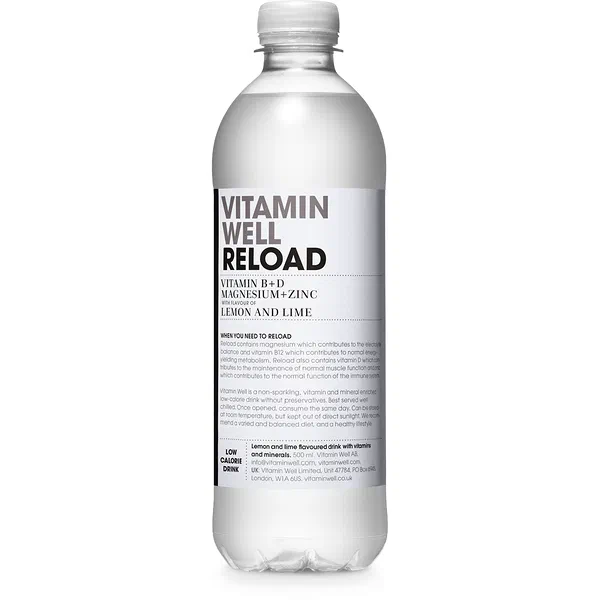 VITAMIN WELL RELOAD LEMON AND LIME ENRICHED FUNCTIONAL WATER 500ML