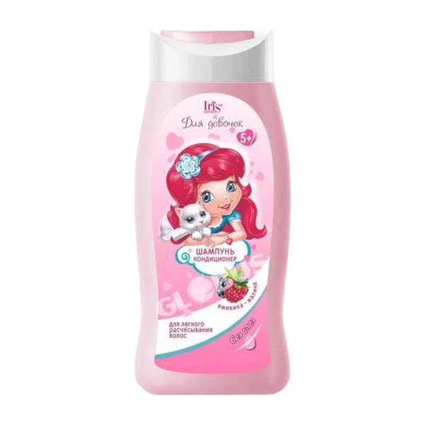 Шампунь-кондиционер Iris малин/ежевик детск д/девочек 5+ 300мл