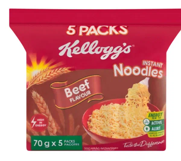 Kelloggs Beef Noodles Mulitpack 5s