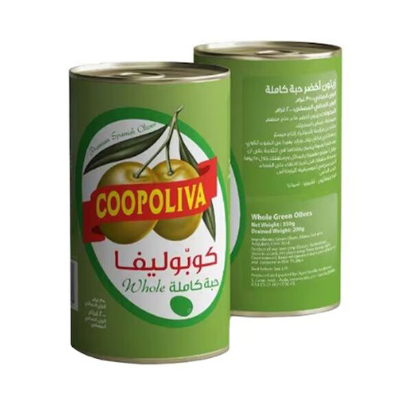 Coopoliva Green Whl.Olives350G