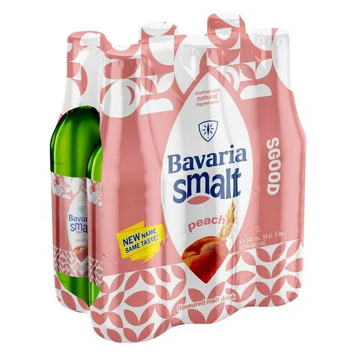 Bavaria Peach Beer Non Alcoholic 330/340ml 6 Pack (NRB)