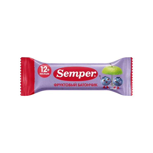 Фруктовый батончик дет. Semper Яблоко и черника 15 гр