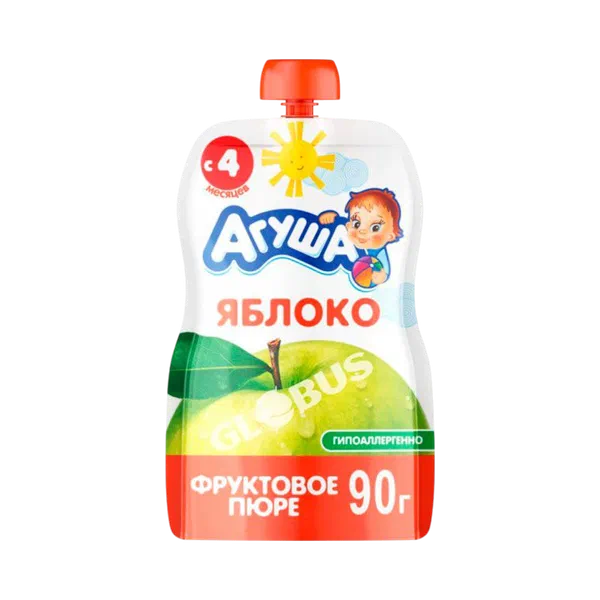 Пюре дет. Агуша фрукт. ябл. 90г д/п ВБД